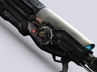 3DRT - Sci-Fi Firearms Animated  Low-poly 3D model