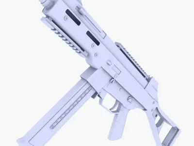 UMP 45 Submachine Gun Low-poly 3D model