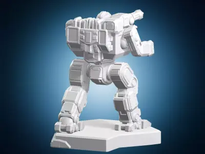Futuristic Battle Robot 3D print model
