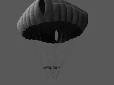 Parachute T11 Low-poly 3D model