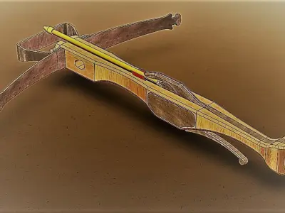medieval micro crossbow 3D model