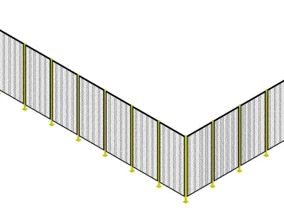 Wire fence 001 3D Model 3D model