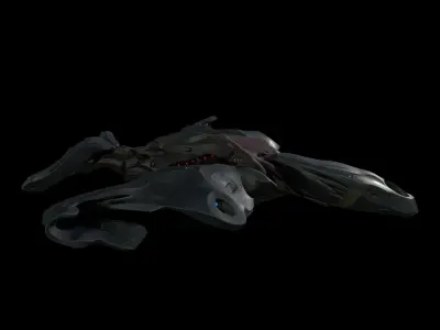 Spaceship Butterfly Low-poly 3D model