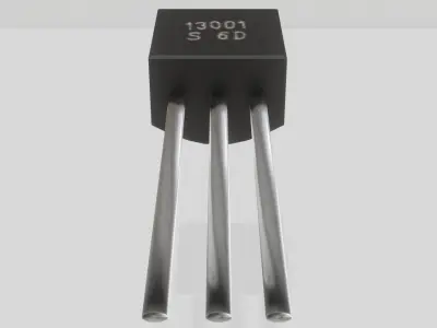NPN PNP Transistor Free low-poly 3D model