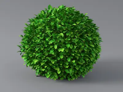Cartoon Bush 11 3D model