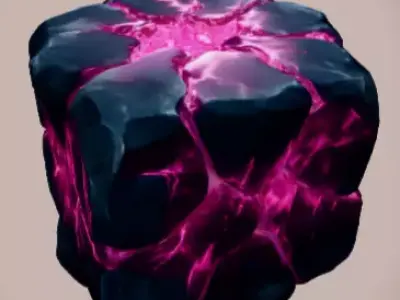 Energized Energy Rock Low-poly 3D model