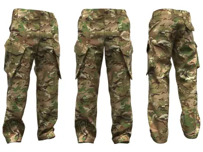 UK MTP PCS CU Combat Pants - Marvelous Designer 3D model