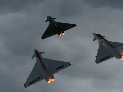 Ultimate Eurofighter Typhoon Jet 3D model