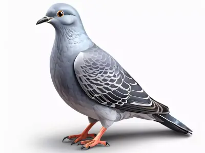 Realistic Pigeon 3D Model Low-poly 3D model