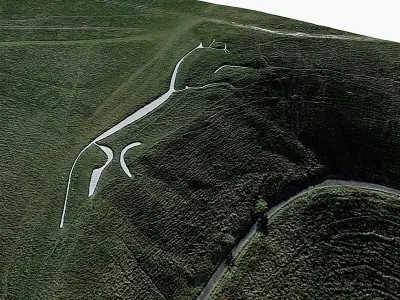 Uffington White Horse Low-poly 3D model