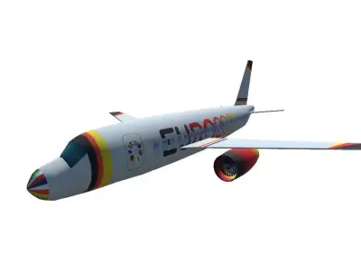 Passenger Plane 3D Low Poly Low-poly 3D model
