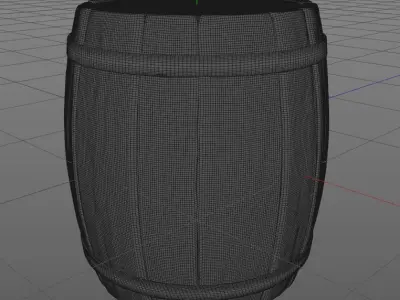 Barrel wooden Free 3D model get