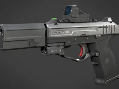 Loris Tactical Pistol WK Low-poly 3D model