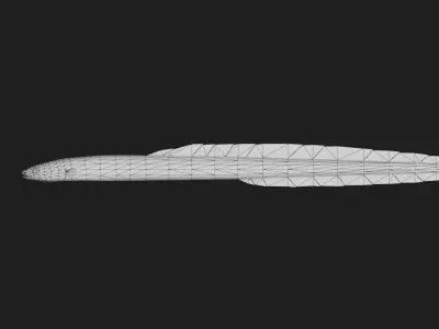 Eel fish Low-poly 3D model