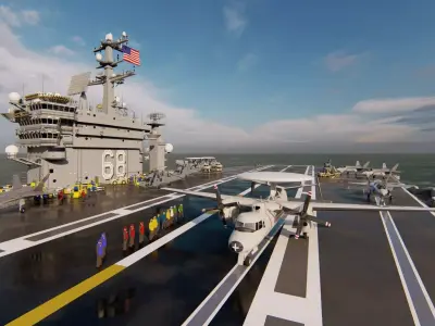 USS Nimitz CVN-68  Nuclear Aircraft Carrier 3D model