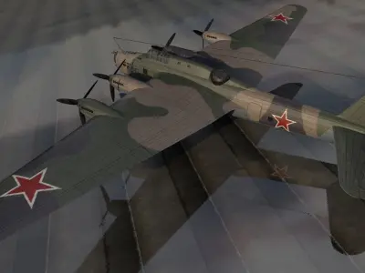 Petlyakov PE-8 - TB-7 or AN-42 3D model