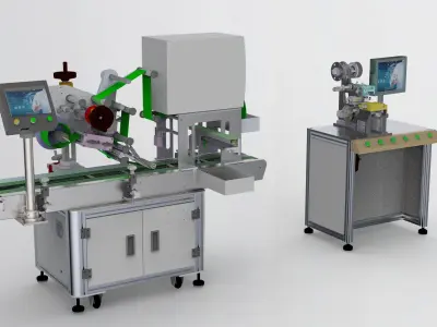 Assembly of laminating machines 3D model