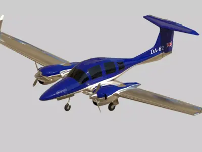 Aircraft diamond da62 3D model