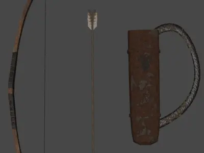 Skull weapon pack Low-poly 3D model