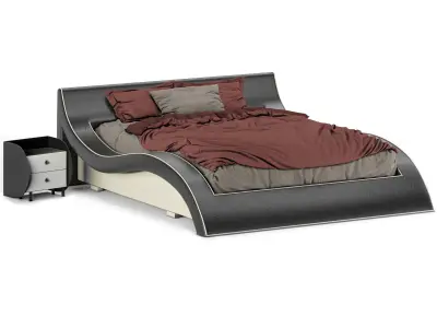 Leather Bed no 2 Free 3D model
