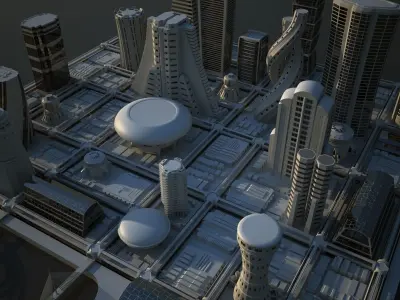 Future City Maya 3D model