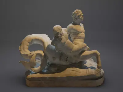 Marine Centaur Carrying Silenus Louvre 3D model
