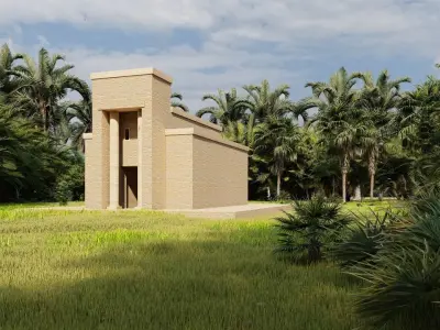 Zigurat ancient pyramid-Ziggurat Temple 3D model