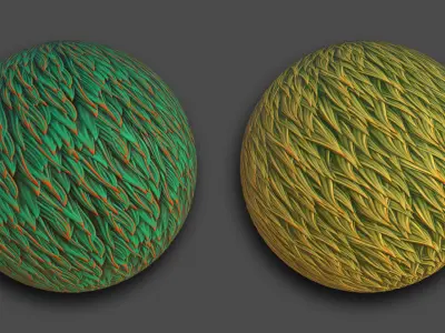 10 Stylized Procedural Fur   Low-poly 3D model