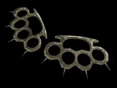 Spiked Brass Knuckles Low-poly 3D model