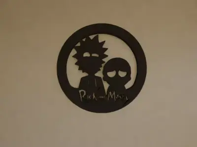 Rick and Morty Wall Art STL File 3D Print Model 3D print model purchase
