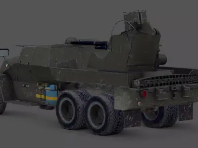 M53 59 Praga Self-Propelled Anti-Aircraft Gun 3D Model Low-poly 3D model