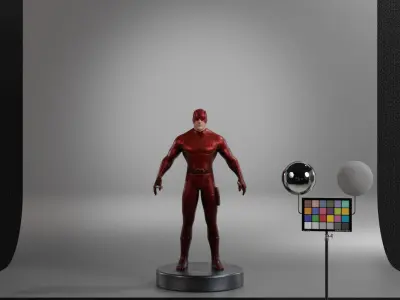 Daredevil - 2003 Low-poly 3D model