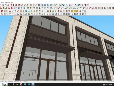 3D STRIP MALL STORE 3D model