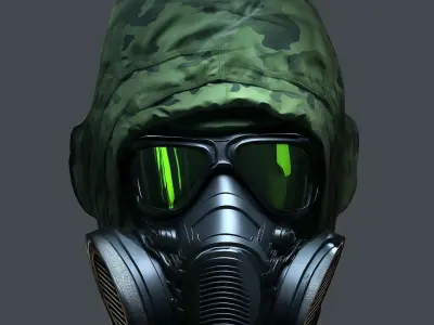 Helmet 3d model military combat Military Low-poly Low-poly 3D model