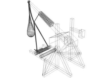 Medieval War Machine - Trebuchet 3D model