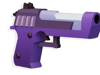 Hypercasual Weapon Props Pack Low-poly 3D model