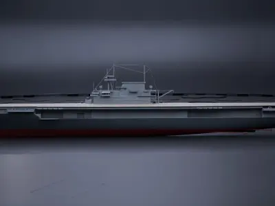 Aircraft Carrier - USS Yorktown CV-5 3D model