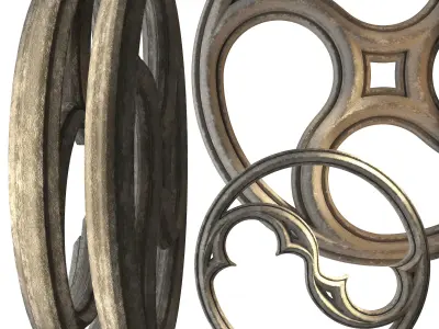 Gothic rose windows 3D model