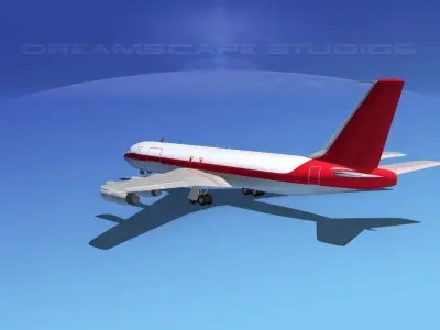 Boeing 707 Unmarked Cargo 3D model