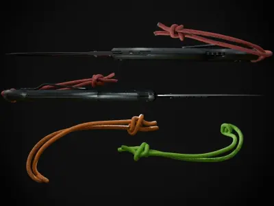 hunting knife Low-poly 3D model