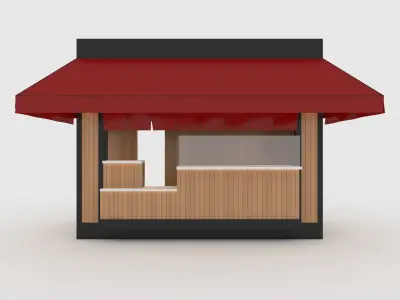 Booth 3 Takoyaki 3D model
