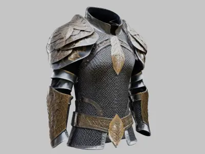 Sci-fi Armor Set - Modular Design Low-poly 3D model