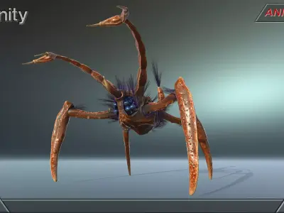  Alien Extraterrestrial Creature 03 Low-poly 3D model