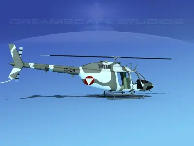 Bell OH-58B Austrian Army 3D model