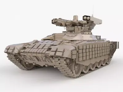 Tank Terminator BMPT 72 War Clay 3D model