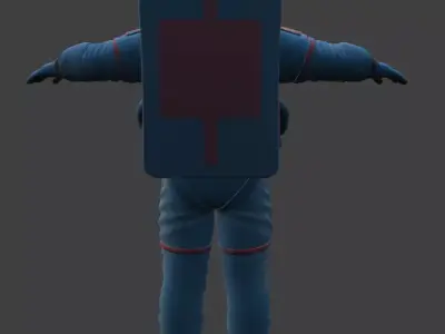 Realistic Astronaut Space Suit 3D model 6