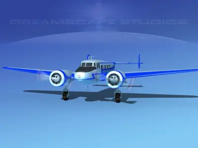 Lockheed L10 Electra Private 1 3D model