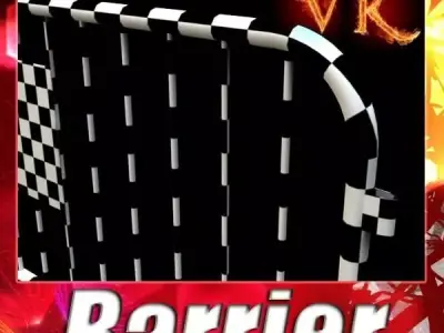 Barrier Fence High Detail unwrapped 3D model
