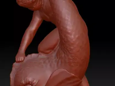 Eros Cupid and Dolphin 3D print model