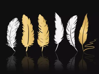 feather Low-poly 3D model